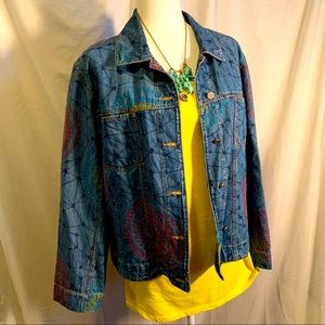 CHICO’S Embroidered Denim Jacket